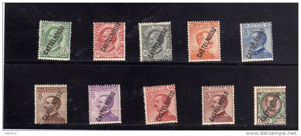 CASTELROSSO 1924 SOPRASTAMPATI  SERIE COMPLETA MNH - Castelrosso