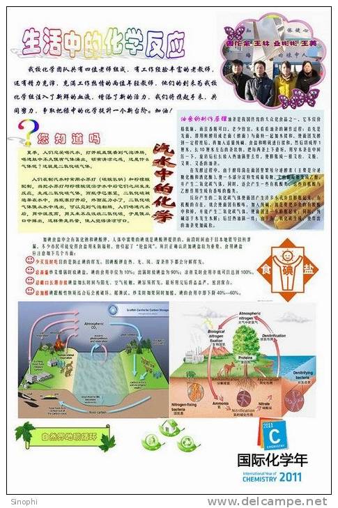 12A -016   @    International Year Of Chemistry 2011 ,      ( Postal Stationery, -Articles Postaux -Postsache F - Chimie