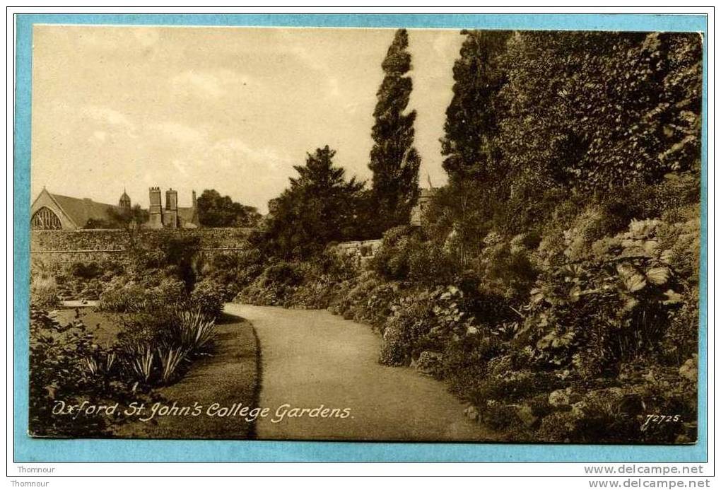 OXFORD  -  St. John´s  College  Gardens.  -  BELLE CARTE  -  FRITH´S SERIES - - Oxford