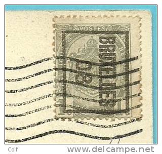 81 Met PREO N°6B / BRUXELLES 08 Op Kaart En Afgestempeld Met Stempel BRUXELLES / DEPART - Sobreimpresos 1906-12 (Armarios)