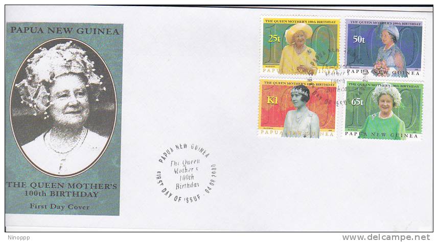 Papua New Guinea -2000 Queen Mother Centenary FDC - Papoea-Nieuw-Guinea