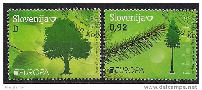 2011 SLOVENIA Slowenien Set  Used    Forests - 2011