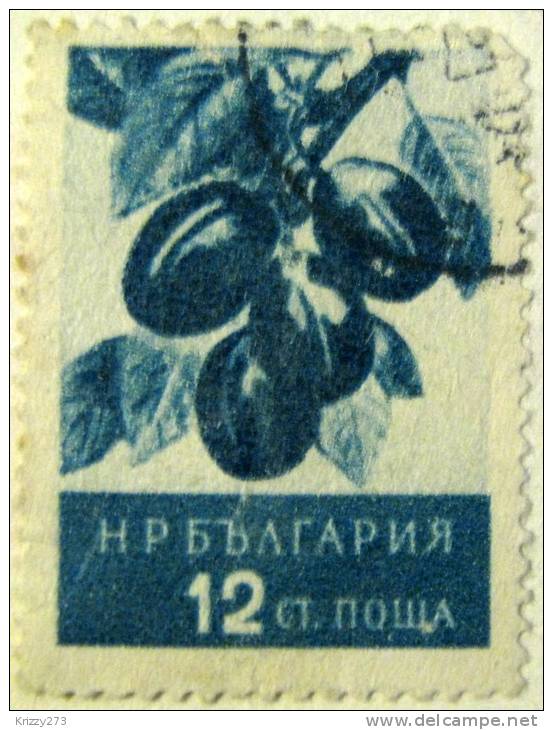 Bulgaria 1956 Fruits Plums 12s - Used - Oblitérés