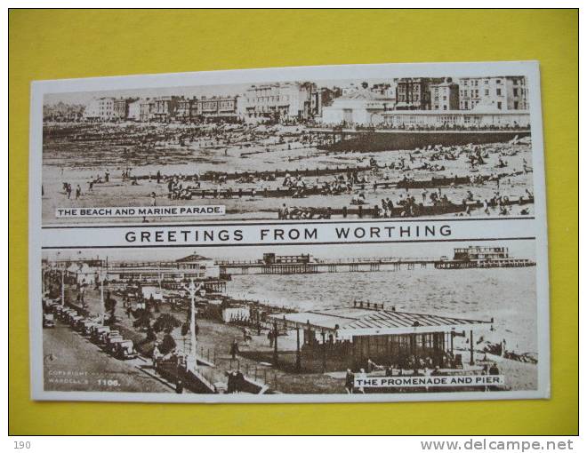 WORTHING ;PIER,BEACH,  MARINE PARADE - Worthing