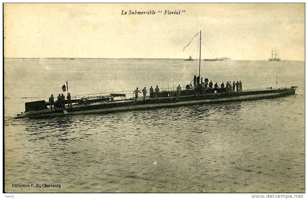 MARINA MILITARE FRANCIA SOMMERGIBILE FLOREAL 1915 SUBMERSIBLE SUBMARINE U-BOOT - Sottomarini