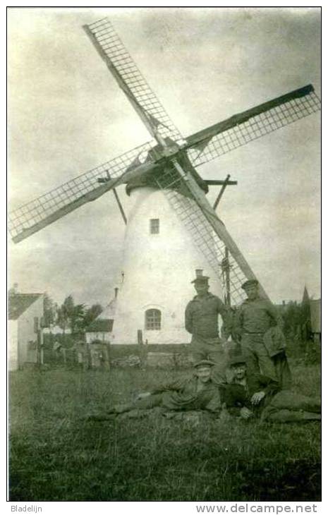 ZUIENKERKE (W.Vl.) - Molen/moulin - Zeldzame Opname Van De Verdwenen Molen Verscheure Tijdens 1914-1918 - Maxikaart - Zuienkerke
