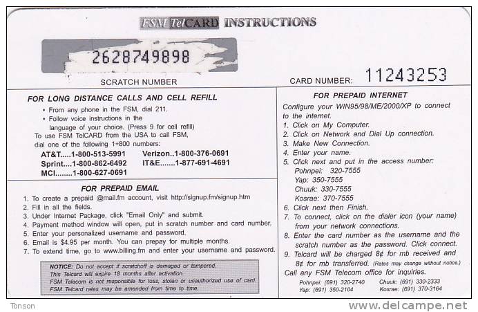 Micronesia, FSM-R-092, $5, Guardian Against Fraud, 2 Scans. - Micronesië