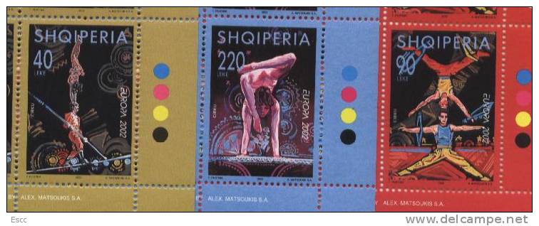 Mint Stamps Europa CEPT 2002 From Albania - 2002