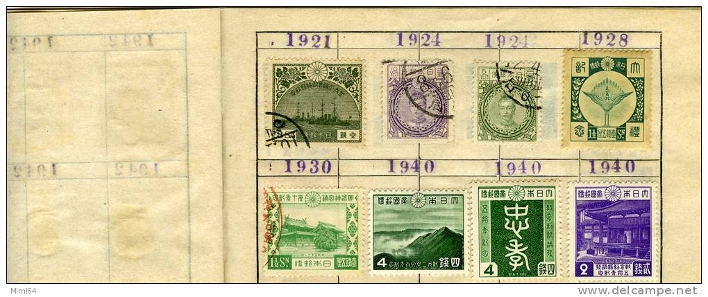 SUPERBE COLLECTION DE TIMBRES DU JAPON / JAPAN--ANNEE 1883 à 1944 OBLITEREES-100 TIMBRES-VOIR SCANS-