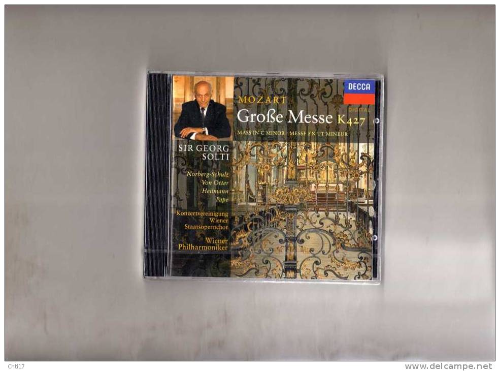 SIR GEORG SOLTI   MESSE EN UT MINEUR K 427 DE MOZART WIENER PHILAR  EDIT  DECCA 1991 - Classique