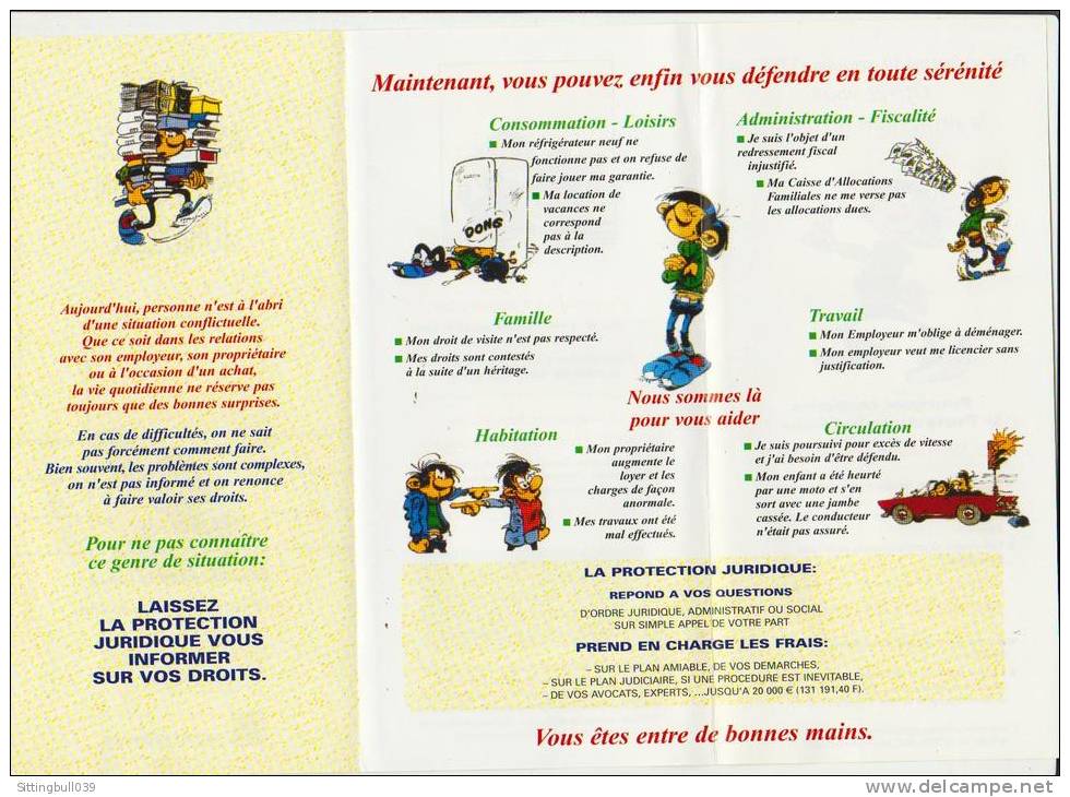 GASTON. Dépliant PUB Pour La Banque Crédit Lyonnais 2002. By Franquin / Marsu. - Advertentie