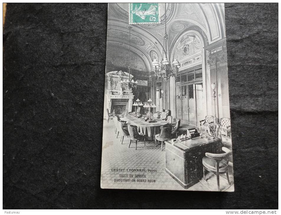 Paris. 2 Cartes Du Crédit Lyonnais : La Salle Du Conseil Et Le Grand Escalier. Voir 4 Scans. - Arrondissement: 02