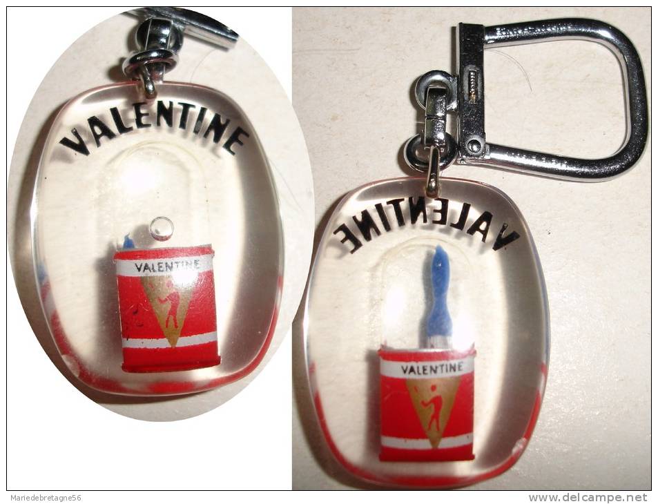 PORTE-CLéS BOURBON AVEC INCLUSION MOBILE*VALENTINE_PINCEAU MOBILE_BULLE - Key-rings