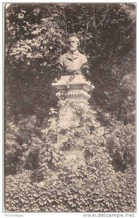 PARIS - Jardin Du Luxembourg - Buste D' Henry Murger - Parcs, Jardins