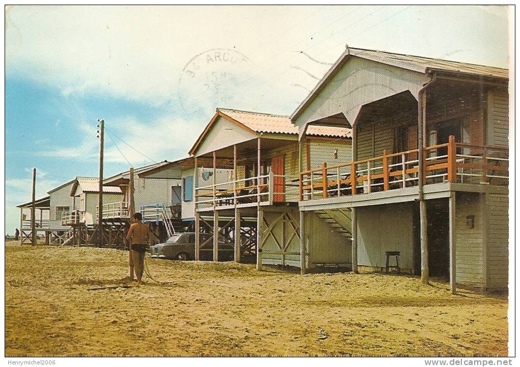 Aude - Gruissan Plage , Les Cabanons Sur Pilotis , Adresse Incomplète Au Dos Cachet Facteur 1982 - Otros & Sin Clasificación