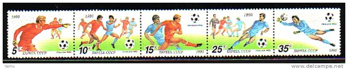 RUSSIA \ RUSSIE - 1990 - World Footballe Cup - 5v - MNH - 1990 – Italy