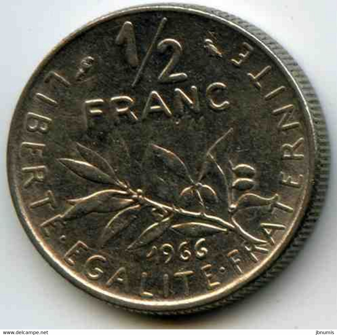 France 1/2 Franc 1966 GAD 429 KM 931.1 - 1/2 Franc