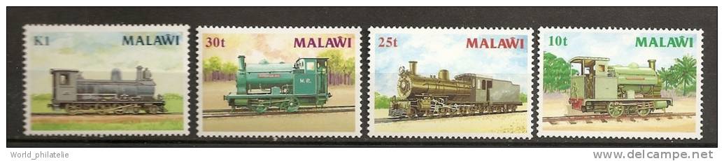 Malawi 1987 N° 493 / 6 ** Trains, Locomotives à Vapeur, Shamrock, Kitson, Thisle - Malawi (1964-...)