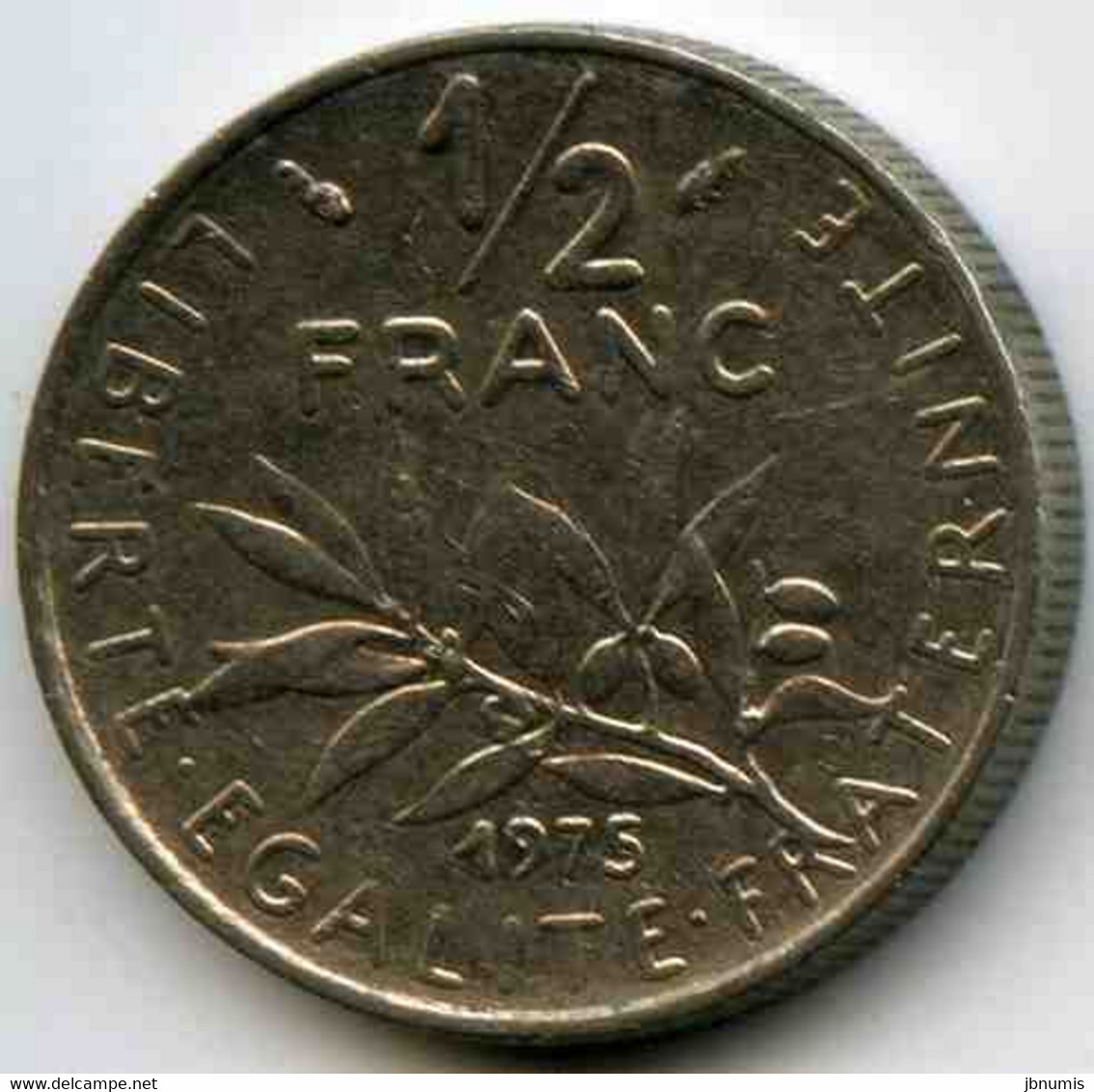 France 1/2 Franc 1975 GAD 429 KM 931.1 - 1/2 Franc