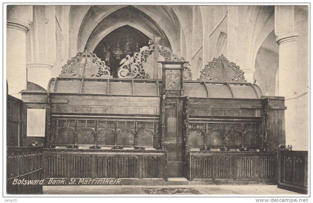 Nederland/Holland, Bolsward, Bank St. Martinikerk, Ca. 1920 - Bolsward