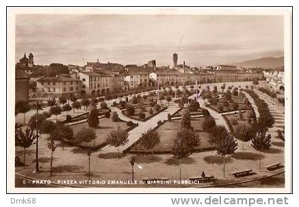 PRATO - PIAZZA VITTORIO EMANUELE II - GIARDINI PUBBLICI - 1933 - Prato