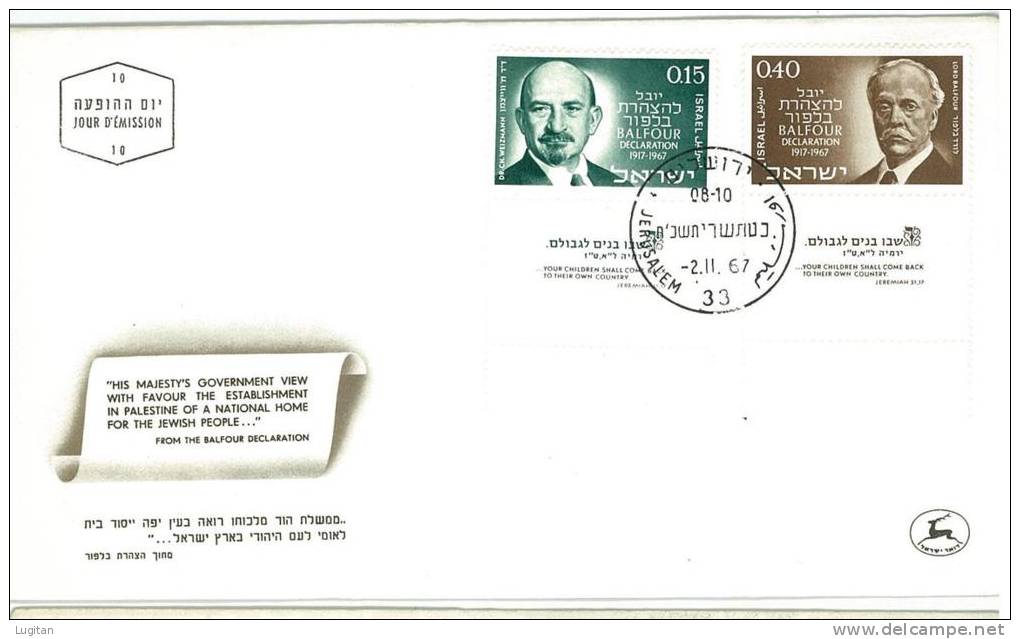 Filatelia -  FDC ISRAELE LOTTO DI  6  BUSTE PRIMO GIORNO VARI ANNI  - SPECIAL OFFER -  ISRAEL FIRST DAY COVER BEST PRICE - FDC