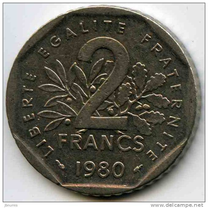 France 2 Francs 1980 GAD 547 KM 942.1 - Autres & Non Classés