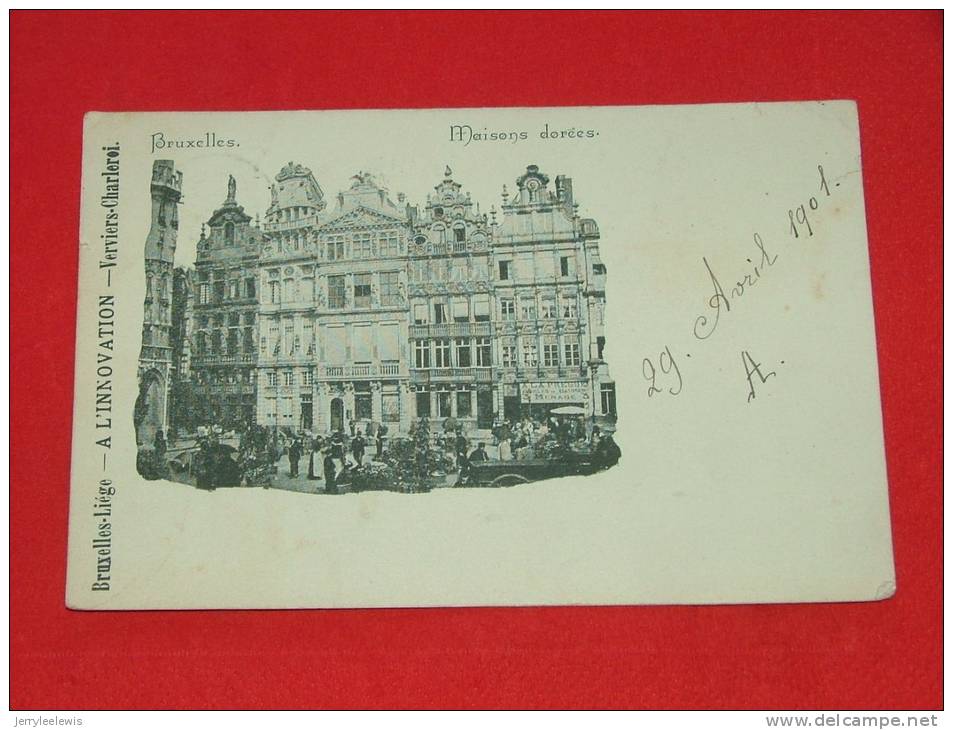 Bruxelles -  Maisons Dorées   -  1901     - ( 2 Scans ) - Pubs, Hotels, Restaurants