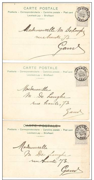 Serie Complet 12 Cartes Postales Mois Année 1902 Cyclisme Cycling Jugendstil Art Nouveau - Cycling