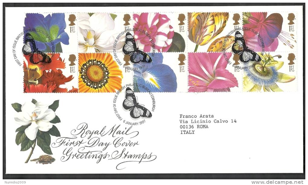 1997 GB FDC GREETING STAMPS - 001 - 1991-00 Ediciones Decimales