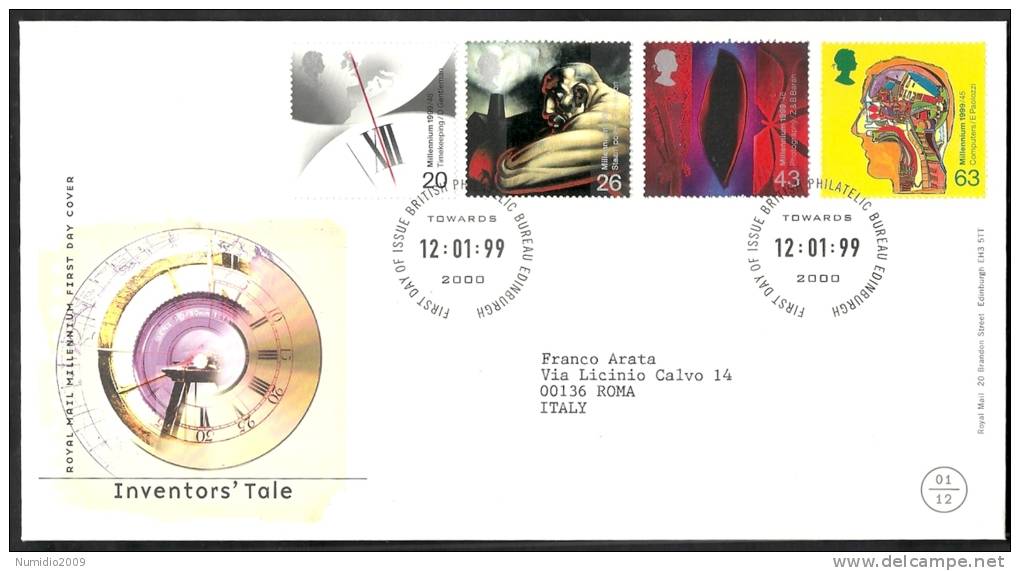 1999 GB FDC INVENTORS' TALE - 005 - 1991-2000 Decimal Issues