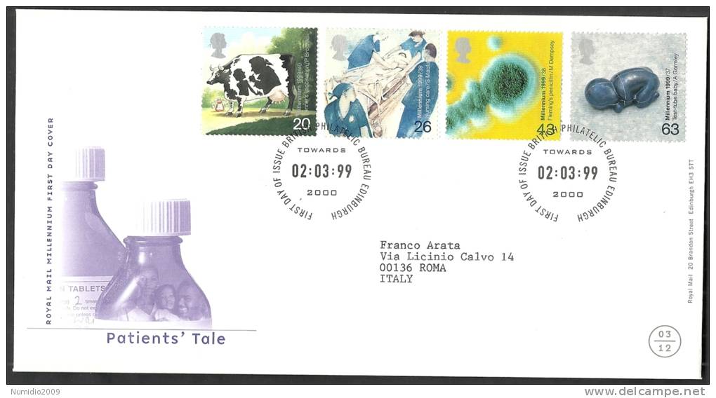 1999 GB FDC PATIENTS' TALE - 005 - 1991-2000 Decimal Issues