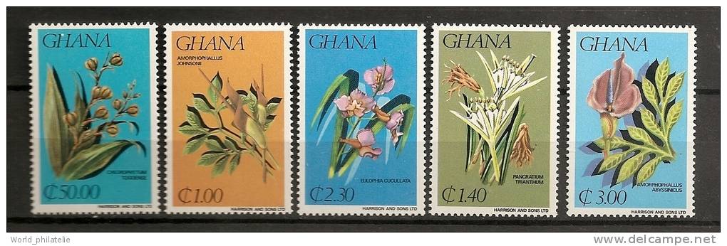 Ghana 1984 N° 840 / 4 ** Flore, Fleurs - Ghana (1957-...)