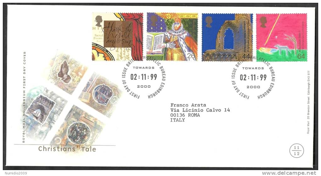 1999 GB FDC CHRISTIANS' TALE  - 005 - 1991-2000 Em. Décimales