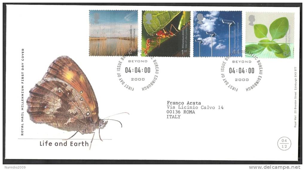 2000 GB FDC LIFE AND EARTH  - 005 - 1991-2000 Decimal Issues