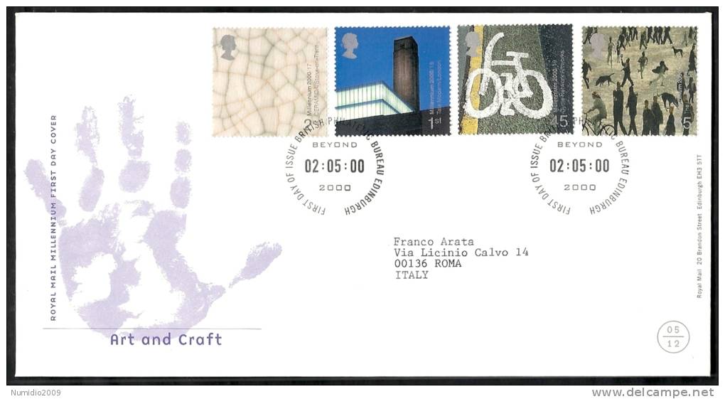 2000 GB FDC ART AND CRAFT  - 005 - 1991-2000 Decimal Issues