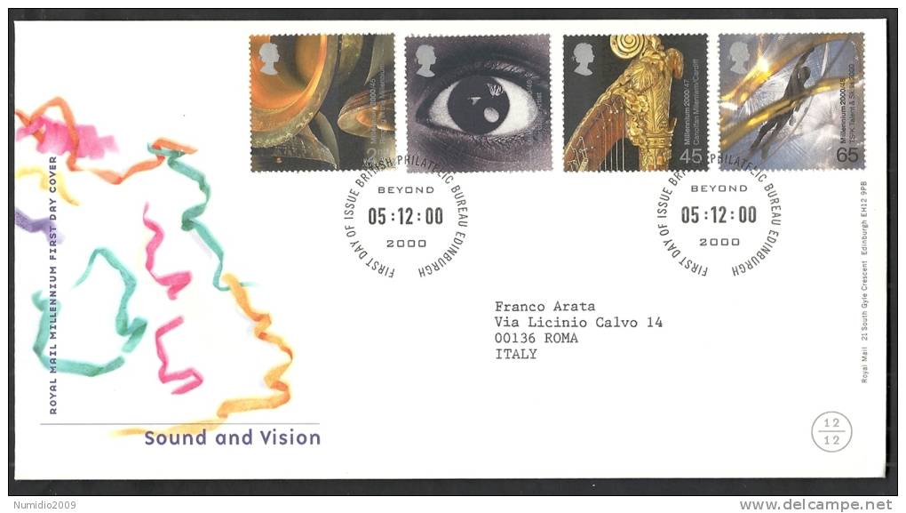 2000 GB FDC SOUND AND VISION  - 005 - 1991-2000 Decimal Issues