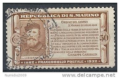 1932 SAN MARINO USATO GARIBALDI 50 CENT  - RR9251 - Used Stamps