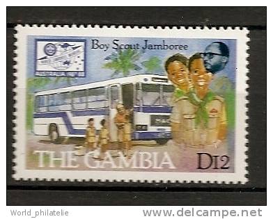 Gambie Gambia 1987 N° 681 Iso ** Jamborée, Aide Aux Personnes Agées, Bus, Car - Gambia (1965-...)