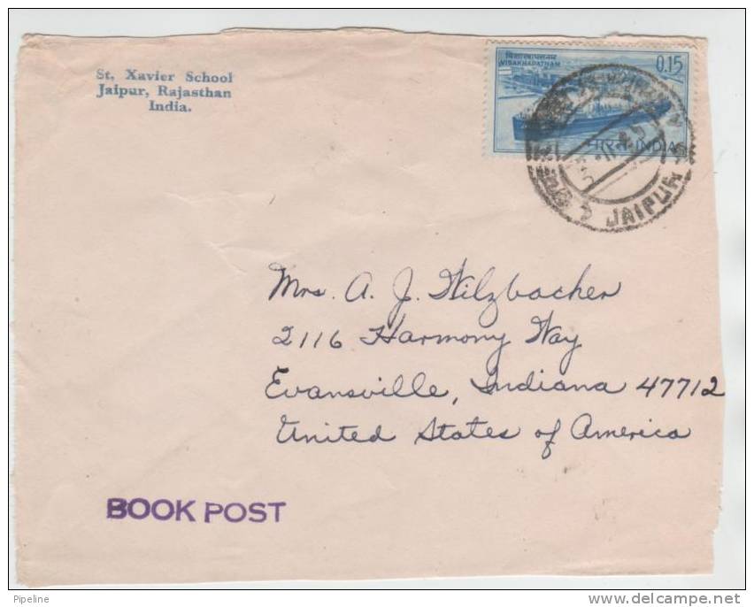 India Frontpage Of A Cover Sent To USA 1965?? Single Stamped - Brieven En Documenten