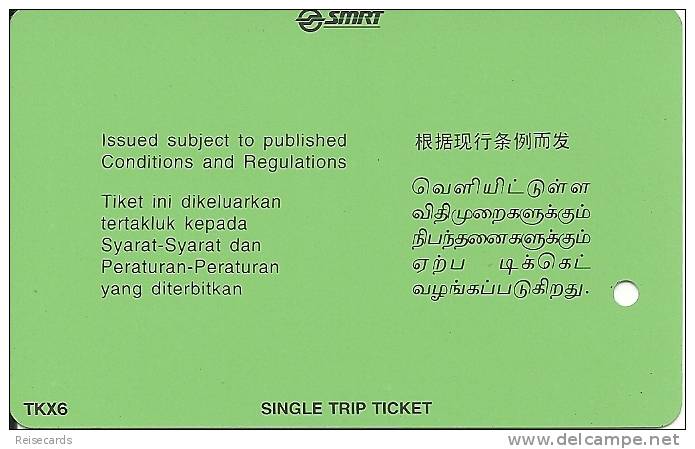 Singapore: SMRT Single Trip Ticket - Advertising Nestlé, Dairy Farm - World