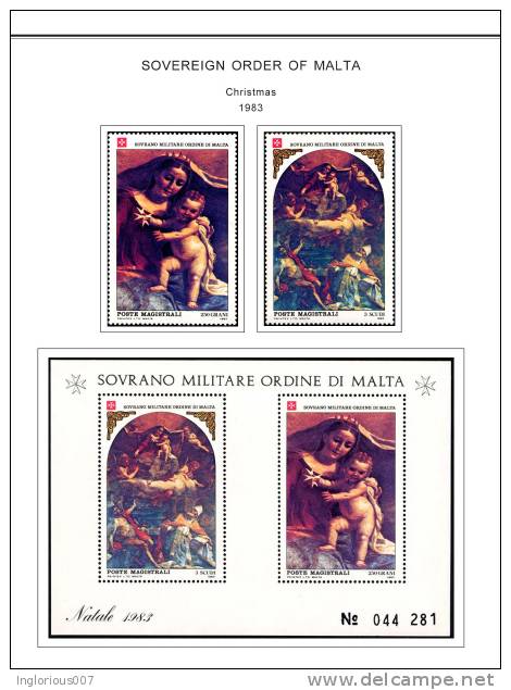 MALTA SOM STAMP ALBUM PAGES 1966-2008 (188 Color Pages) - English