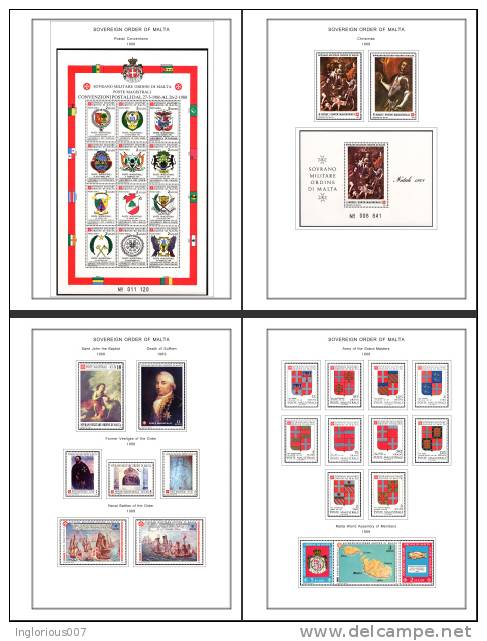 MALTA SOM STAMP ALBUM PAGES 1966-2008 (188 color pages)