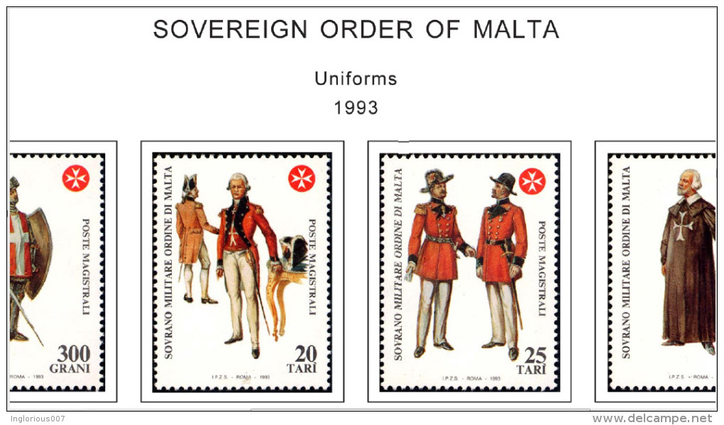 MALTA SOM STAMP ALBUM PAGES 1966-2008 (188 color pages)