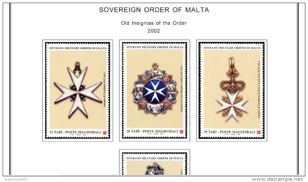 MALTA SOM STAMP ALBUM PAGES 1966-2008 (188 color pages)