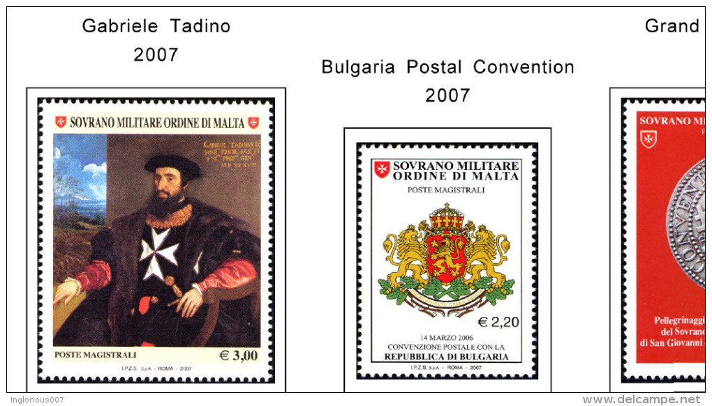 MALTA SOM STAMP ALBUM PAGES 1966-2008 (188 color pages)