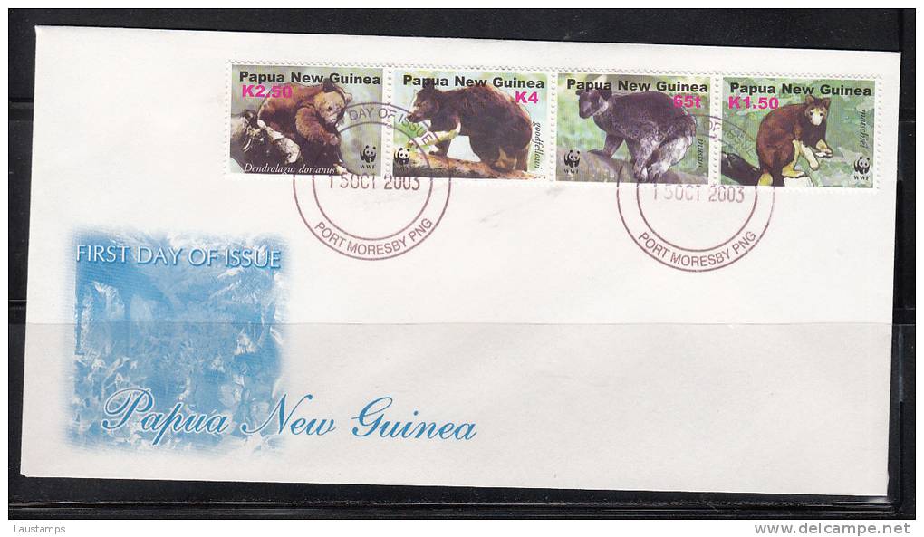 Papua New Guinea 2003 Tree Kangaroo, WWF Local FDC - Sonstige & Ohne Zuordnung