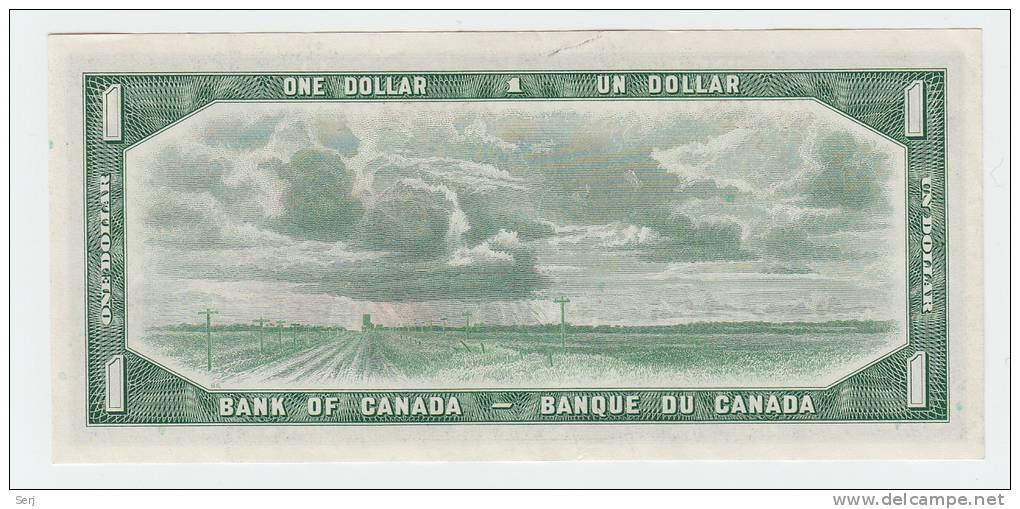 Canada 1 Dollar 1954 QEII AXF P 74b 74 B - Canada