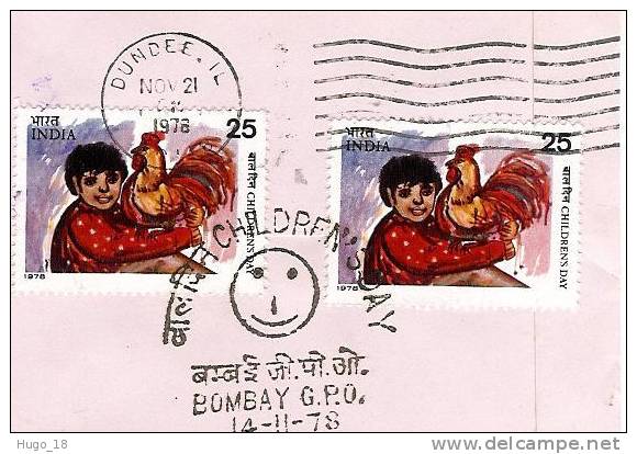 FDC  Inde:  India  1978  Chidren´s Day - Elefanten