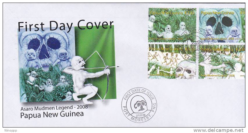 Papua New Guinea -2008 Asaro Mudmen Legend FDC - Papua New Guinea